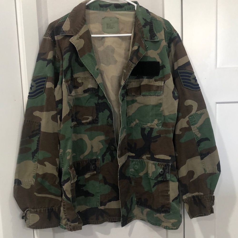 US Authentic Vintage Woodland Hot weather Jacket shirt. Size M/long Hunting